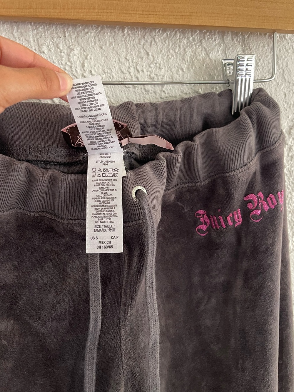 Juicy Couture Juicy Royal Grey Tracksuit Sweatpants Jacket Set - Picture 13 of 14